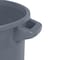 Toter 55 gal Round Institutional Plastic Can, Dark Gray Granite RND55-B0149 - alternate 6
